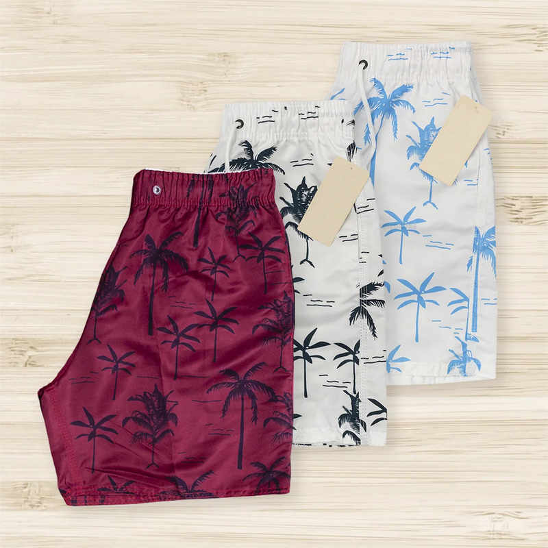 Kit 3 Short Praia Masculino Tactel
